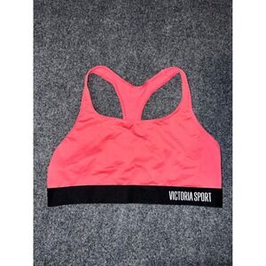 Victoria Sport Pink Racerback Sports Bra Size XL Activewear Workout Top